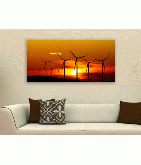 Tablou canvas Windmill at Sunset